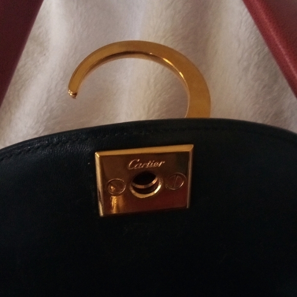 HOST PICK RARE Cartier Vintage PANTHERE line extra large shoulder bag style - Picture 13 of 17